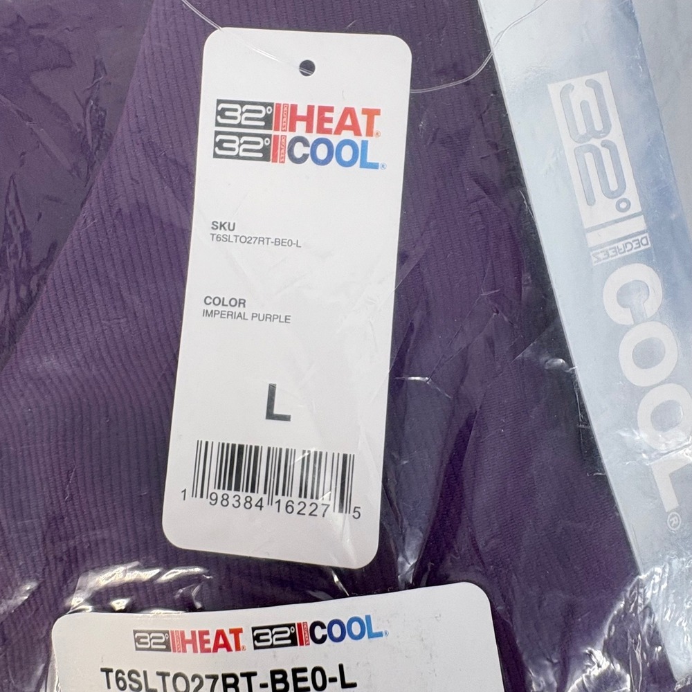 32 Degrees Heat Cool Women Ribbed Knit Tops 2 Pack Purple Blue T6SLTO27RT L - Picture 3 of 6